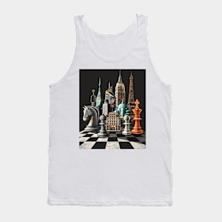 Metropolitan Checkmate: Chess City Skyline gift Tank Top